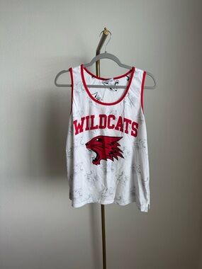Disney White and Red Wildcats Tank Top